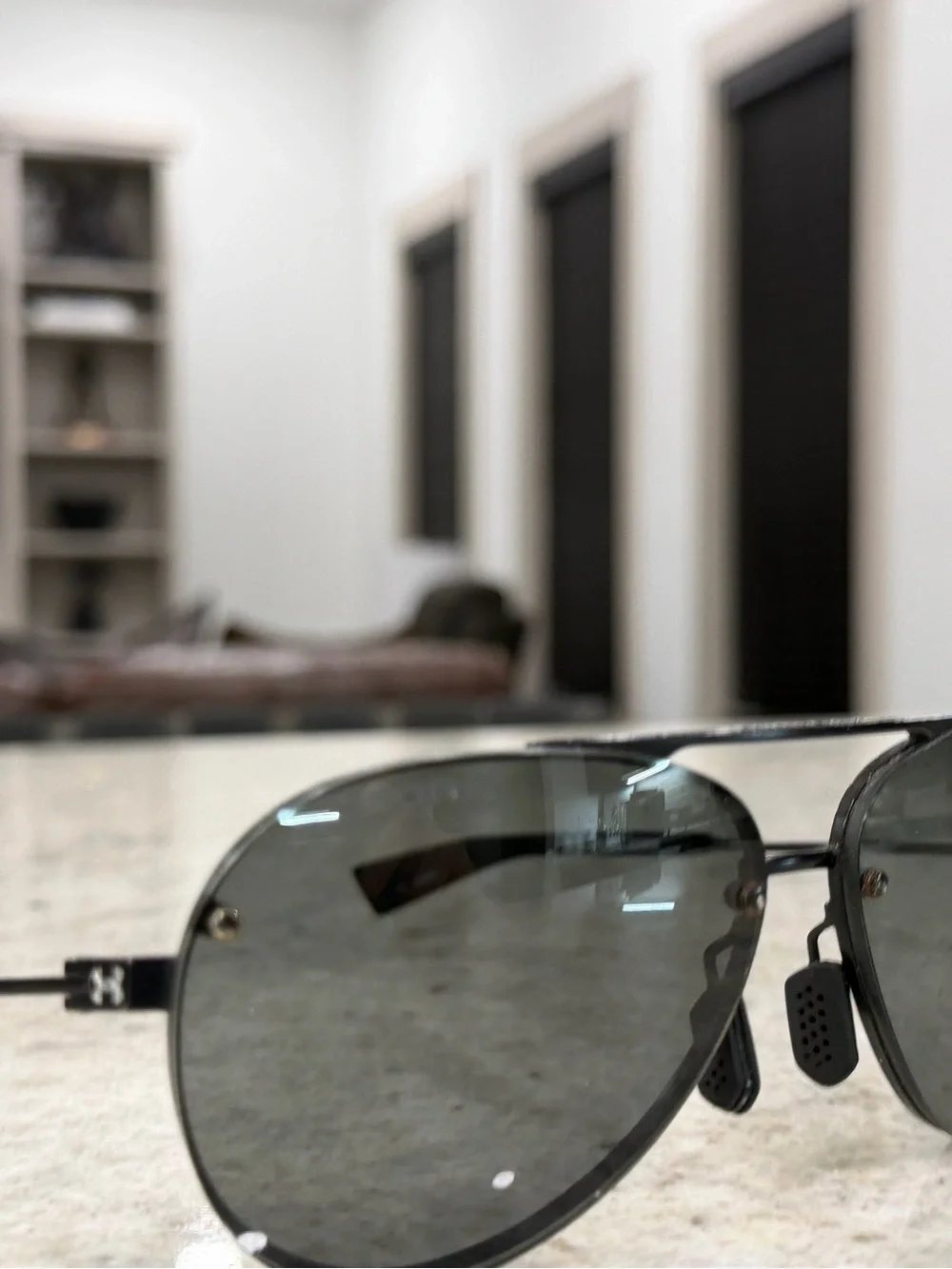Under Armour Double Down Black Aviator Sport Sunglasses